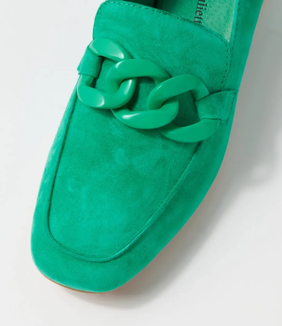 Vivek Light Emerald Suede Heels