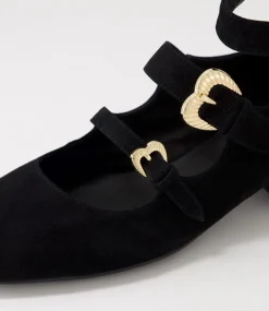 Voslo Black Suede Heels