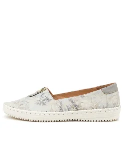 Wandie Grey Spray Paint Misty Leather Shoes