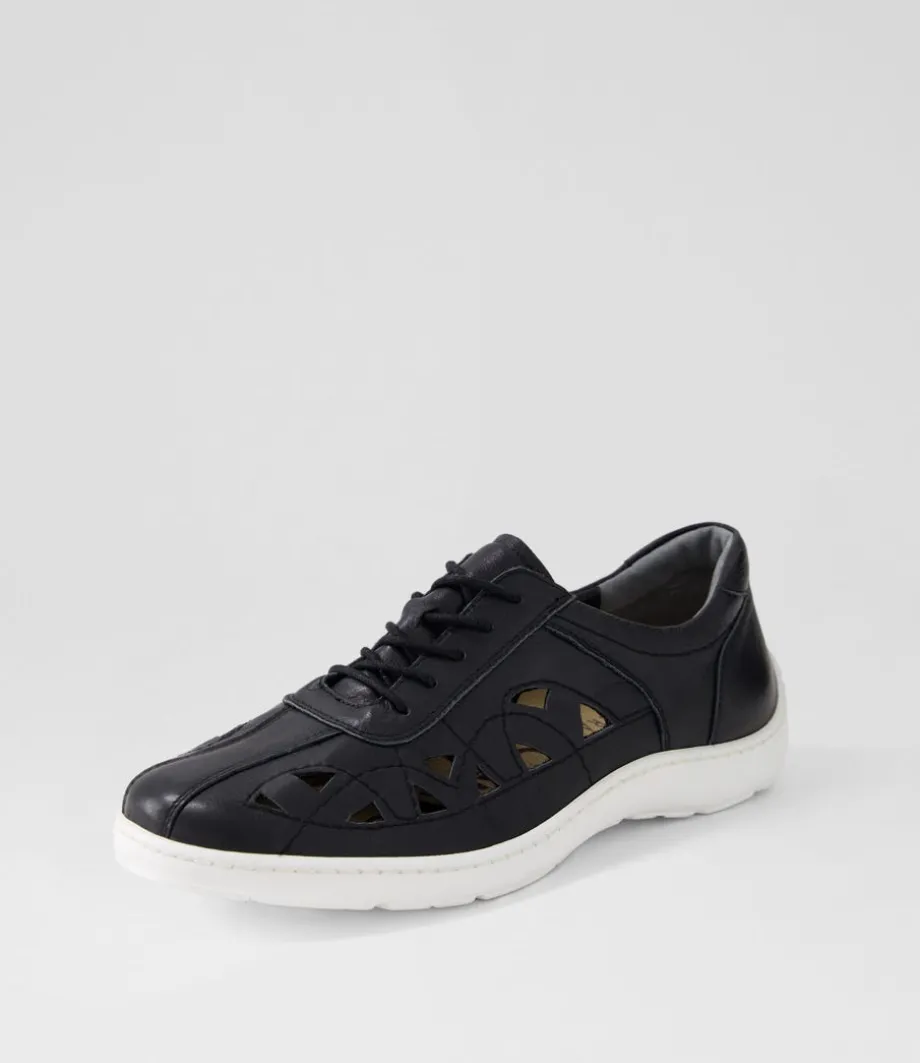 Watkin Xf Black White Leather Sneakers
