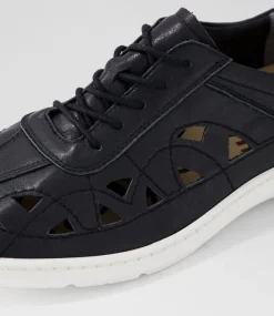 Watkin Xf Black White Leather Sneakers