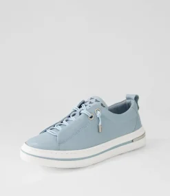 Wattel Denim White Leather Sneakers