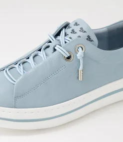 Wattel Denim White Leather Sneakers