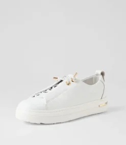 Wattel White Leather Sneakers