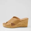 Wevie Tan Leather Sandals