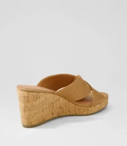Wevie Tan Leather Sandals