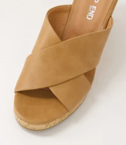 Wevie Tan Leather Sandals