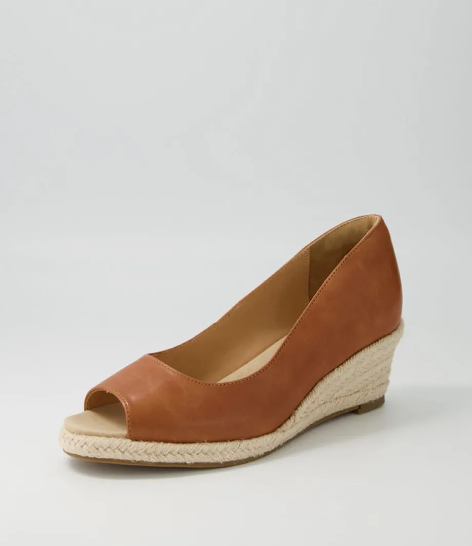 Whispa W Tan Leather Espadrilles