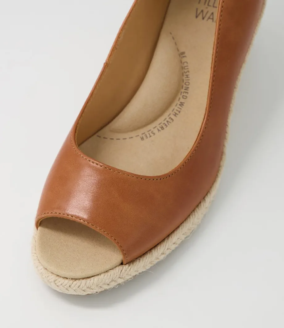 Whispa W Tan Leather Espadrilles