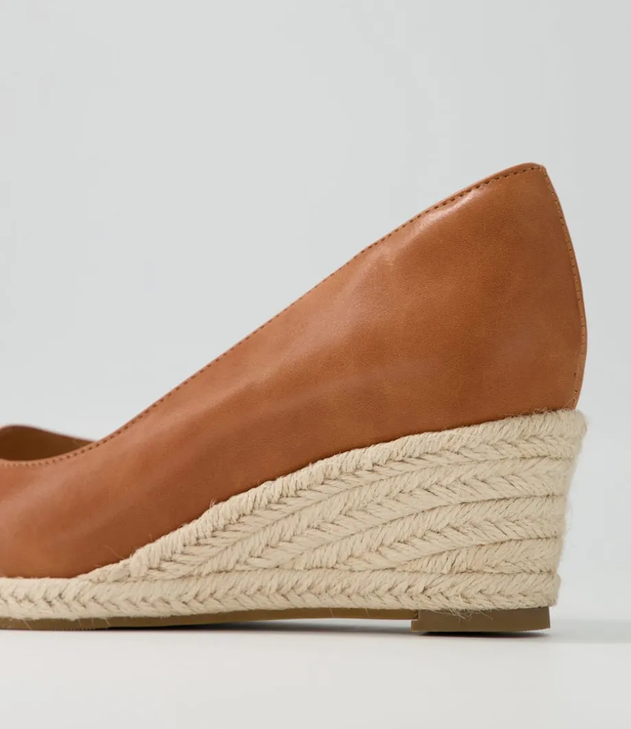 Whispa W Tan Leather Espadrilles