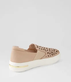 Willett Rose White Leather Elastic Sneakers