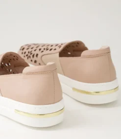Willett Rose White Leather Elastic Sneakers