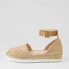 Witteny Latte Tan Suede Leather Espadrilles