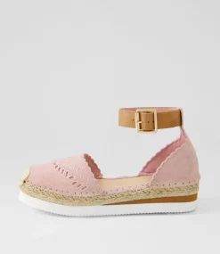 Witteny Mushroom Tan Suede Leather Espadrilles