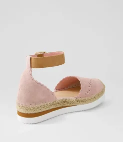 Witteny Mushroom Tan Suede Leather Espadrilles