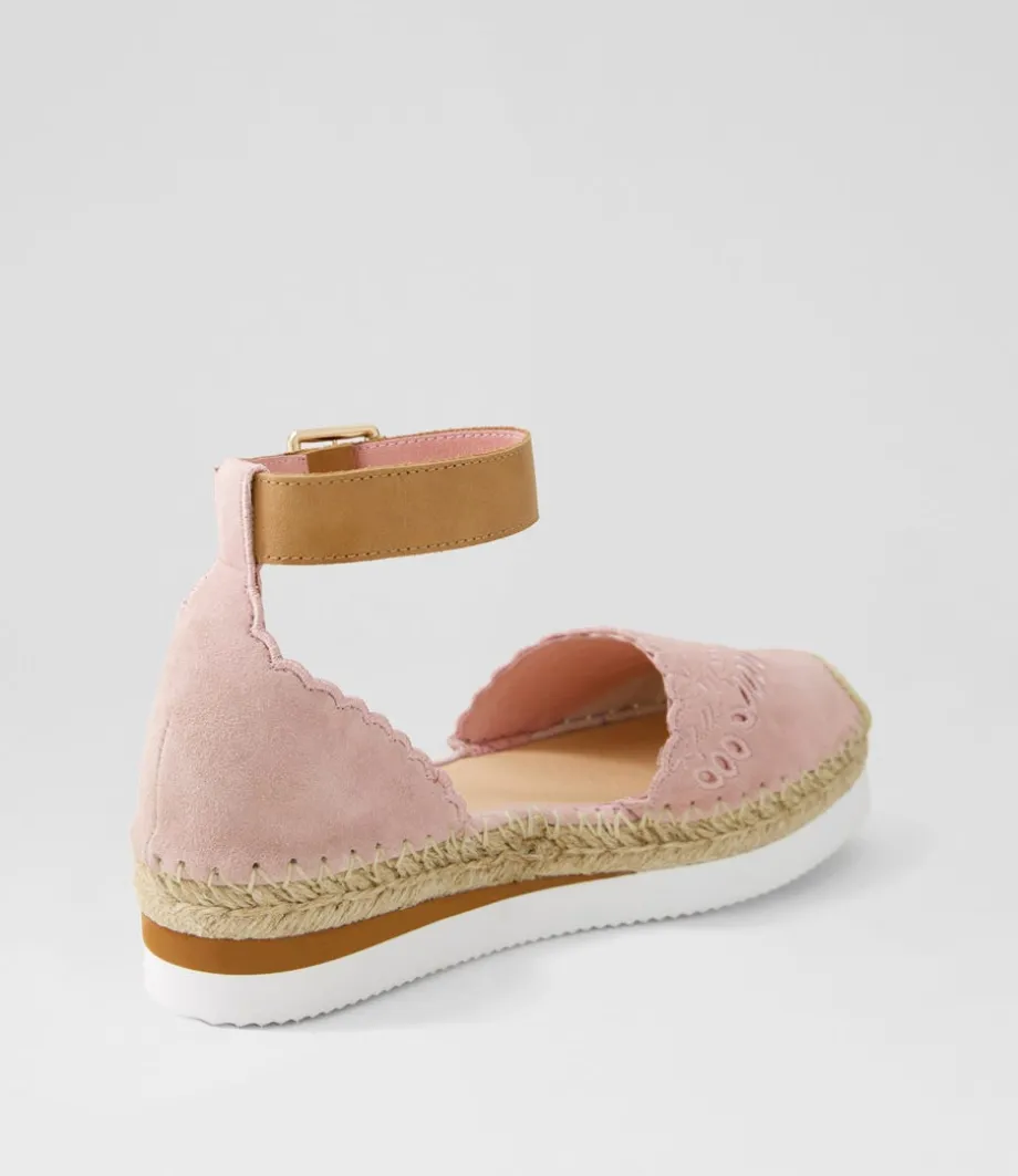 Witteny Mushroom Tan Suede Leather Espadrilles