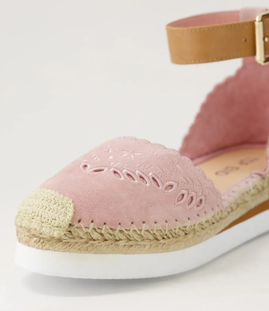 Witteny Mushroom Tan Suede Leather Espadrilles