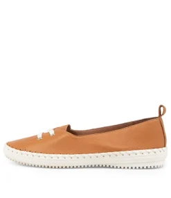 Womans Dark Tan Leather Loafers Ws