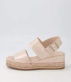 Xabbie Rose Shimmer Leather Espadrilles