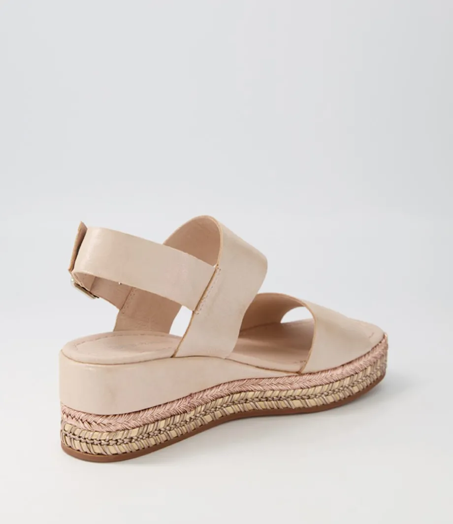 Xabbie Rose Shimmer Leather Espadrilles