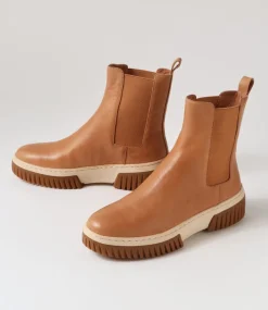 Yaella Tan Vanilla Gum Sole Leather Chelsea Boots
