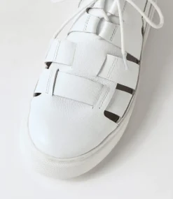 Yao White Leather Sneakers