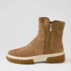 Yeliza Light Choc Vanilla Gum Suede Ankle Boots