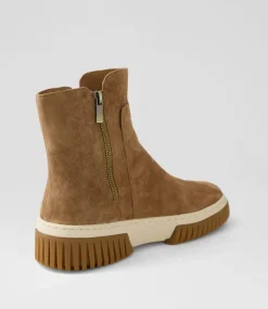 Yeliza Light Choc Vanilla Gum Suede Ankle Boots