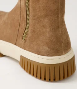Yeliza Light Choc Vanilla Gum Suede Ankle Boots