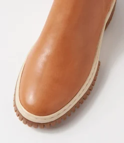 Yeliza Tan Vanilla Gum Sole Leather Ankle Boots