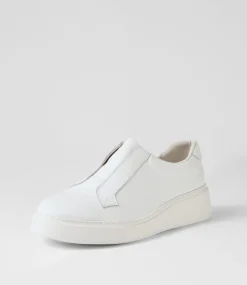 Yiara White Leather Sneakers