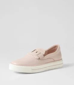 Yinnit Dusty Pink White Leather Sneakers