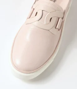 Yinnit Dusty Pink White Leather Sneakers