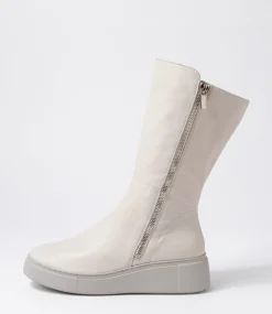 Yogue Ivory Misty Leather Calf Boots
