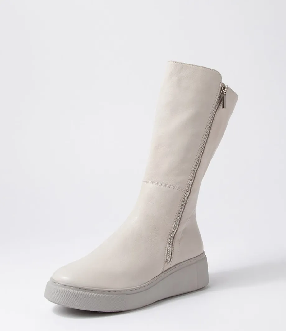 Yogue Ivory Misty Leather Calf Boots