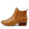 Zenna Whiskey Leather Ankle Boots