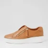 Zikta W Dark Tan White Leather Sneakers