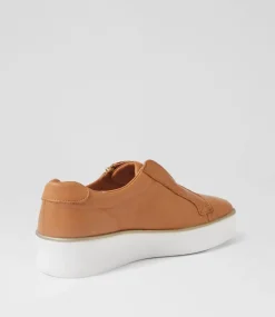 Zikta W Dark Tan White Leather Sneakers