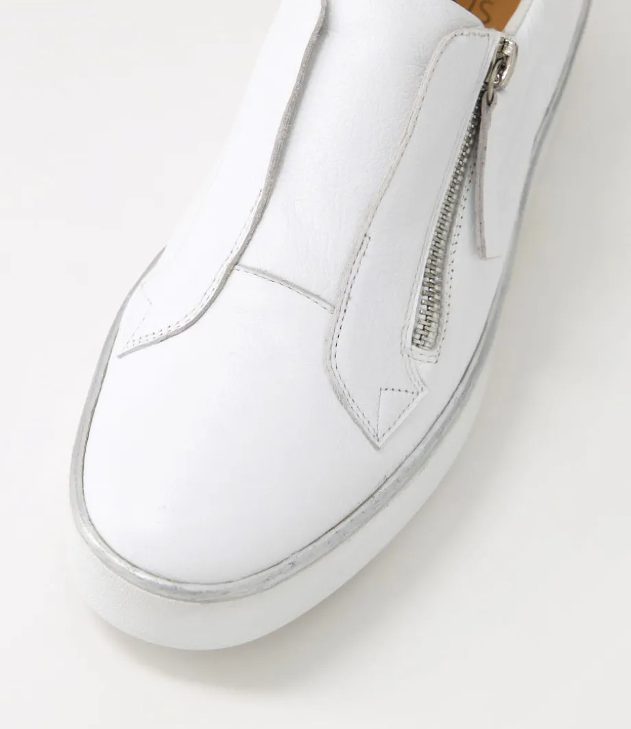 Zikta W White Leather Sneakers