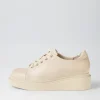 Zilyar Milk Leather Lace Up Flats