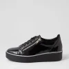 Zissy W Black Wrinkle Patent Sneakers