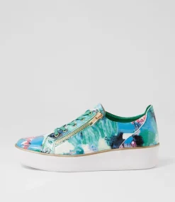 Zissy W Green Mix Patent Leather Sneakers