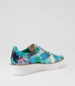 Zissy W Green Mix Patent Leather Sneakers