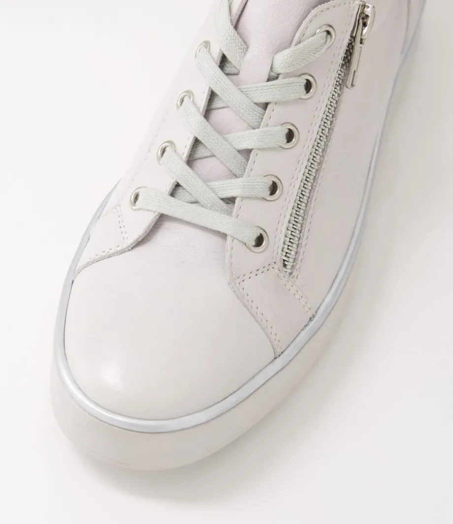 Zissy W Ivory Leather Sneakers