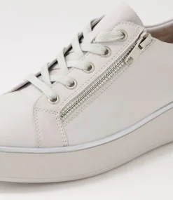 Zissy W Ivory Leather Sneakers