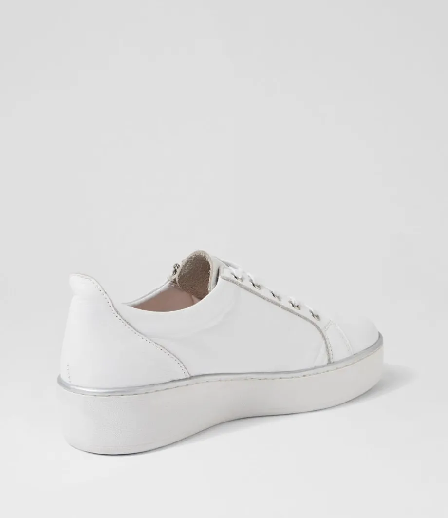 Zissy W White Leather Sneakers