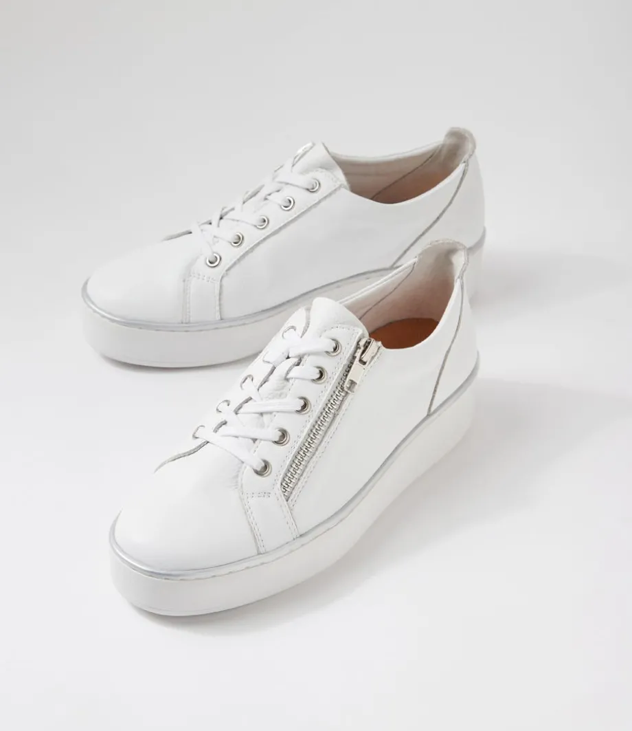 Zissy W White Leather Sneakers