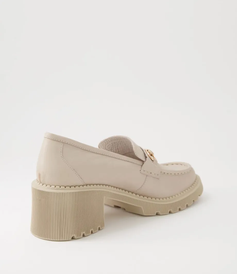 Zoey Almond Leather Heels
