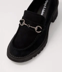 Zoey Black Suede Heels