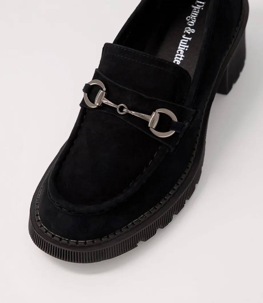 Zoey Black Suede Heels